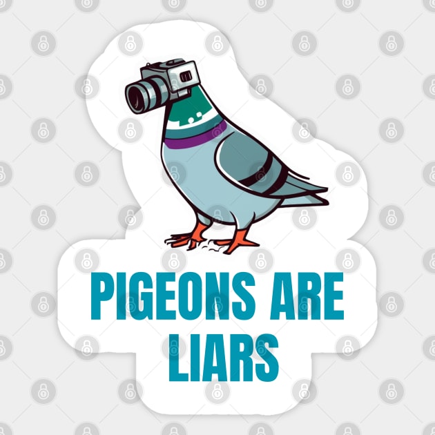 pigeons are liars Sticker by TranquilTrinkets
